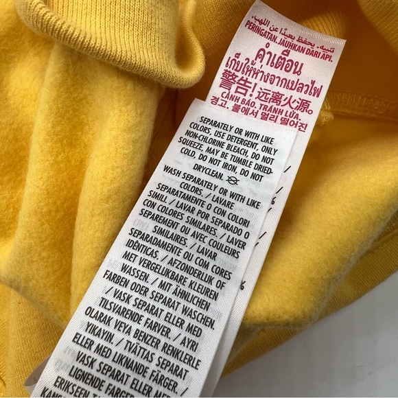 NWT Disney Adult M Mustard Yellow Crewneck Sweatshirt Psychadelic 60s 70s Design - Picture 9 of 11